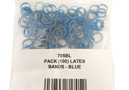 HPP Blue Latex Rubber Bands – 0.6 cm Diameter, Durable Pack of 100