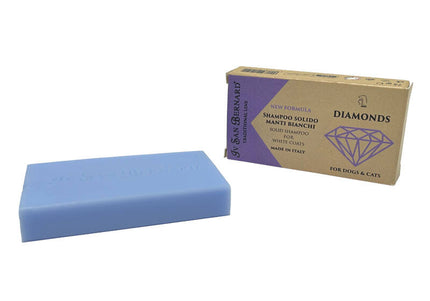 Iv San Bernard Diamonds Shampoo Soap – Whitening Bar for Light Fur, Gentle Stain Removal, 75g