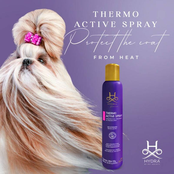 Hydra Thermo Active Oil Finishing Spray – Aerosol Shine Enhancer for Soft, Smooth Coat, 300ml