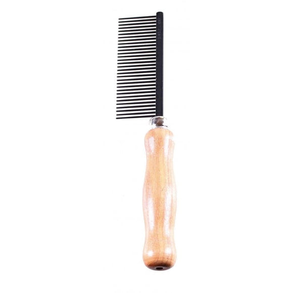 HPP English Grooming Comb – Antistatic Coating with Medium Wooden Handle, Durable Design