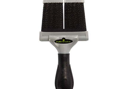 FURminator Large Double-Sided Slicker Brush – Soft Bristles for Detangling and Fluffing