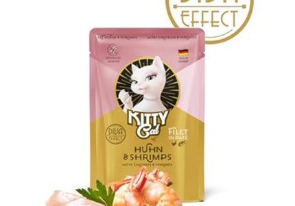 Kitty Cat Fillet in Pate Chicken and Shrimps 85g – Tender Wet Food Pouch, Protein-Rich Recipe