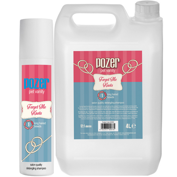 Pozer Forget Me Knots Smoothing Detangling Shampoo Concentrate 1:12, 4L – Silky Finish Formula