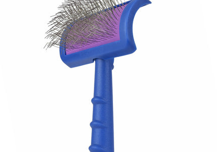 Show Tech Tuffer Than Tangles Longreach Brush – Medium Long Needle Poodle Slicker, Ergonomic Design