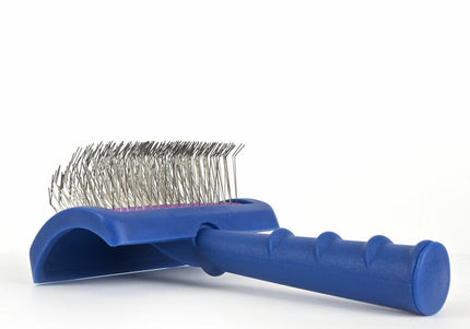 Show Tech Tuffer Than Tangles Longreach Brush – Medium Long Needle Poodle Slicker, Ergonomic Design