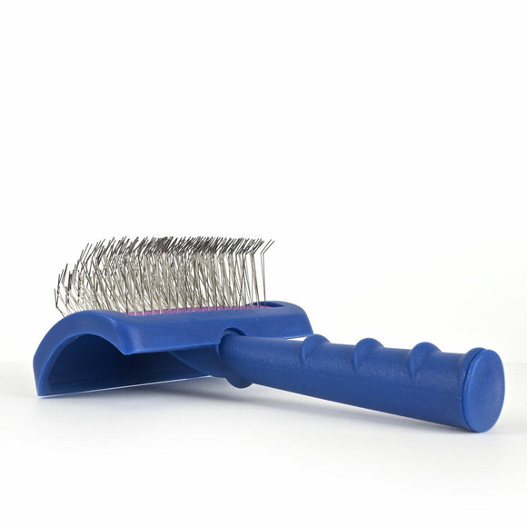 Show Tech Tuffer Than Tangles Longreach Brush – Medium Long Needle Poodle Slicker, Ergonomic Design