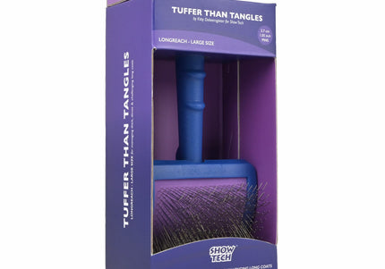 Show Tech Tuffer Than Tangles Longreach Poodle Brush – Large Size, Long Needle Design, Durable Grooming Tool