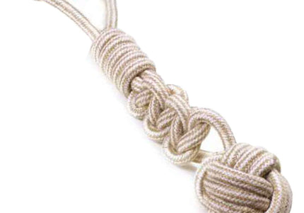 Record Cotton Rope Ball Toy – Durable 38cm Interactive Play Rope with Attached Ball