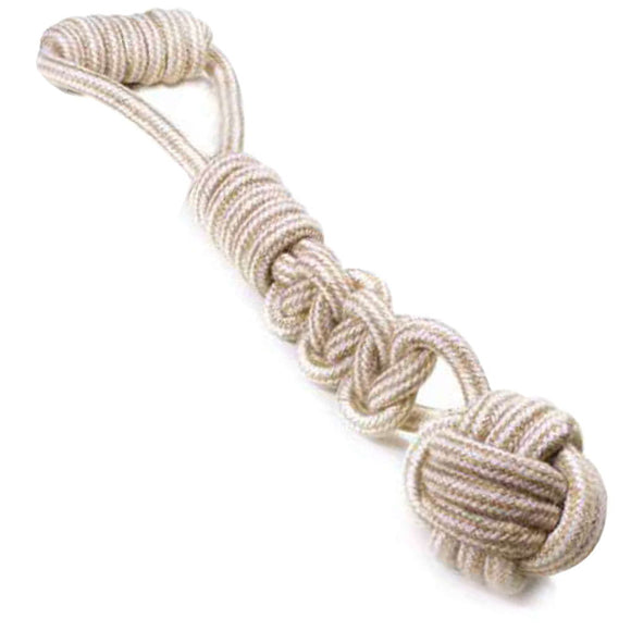 Record Cotton Rope Ball Toy – Durable 38cm Interactive Play Rope with Attached Ball
