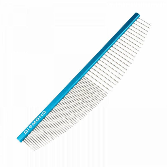 Diamond Crescent Comb – Professional Crescent-Shaped Grooming Comb, Mixed Tooth Spacing, 16cm