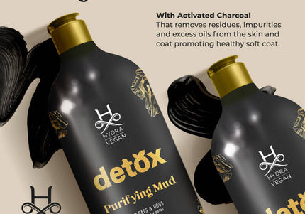 Hydra Vegan Detox Purifying Mud – Cleansing Activated Carbon Mask, 1L, Deep-Clean Formula
