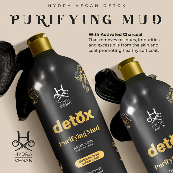 Hydra Vegan Detox Purifying Mud – Cleansing Activated Carbon Mask, 1L, Deep-Clean Formula