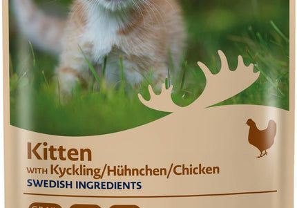 Bozita Kitten Chicken Pieces in Sauce – Tender Wet Food, 85g Sachet, High Protein