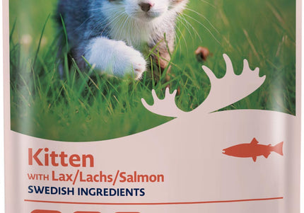 Bozita Kitten Wet Cat Food – Salmon Chunks in Sauce, 85g Sachet, Nutritious Formula