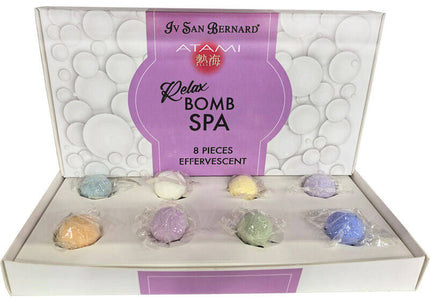 Iv San Bernard Atami Relax Bomb SPA – Effervescent Bath Bombs, Calming Aromatherapy, 8 Pack