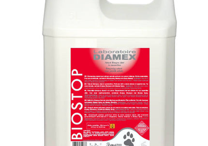 Diamex BioStop Protective Shampoo – Essential Oils, Insect Repellent, Concentrate 1:8, 5L