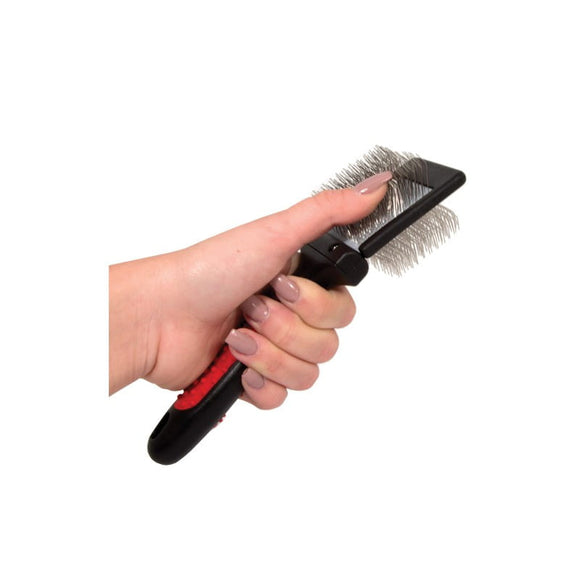 Chadog Ideal Dog Biflex Card S – Small Double-Sided Brush, Fluffing and Detangling Hair