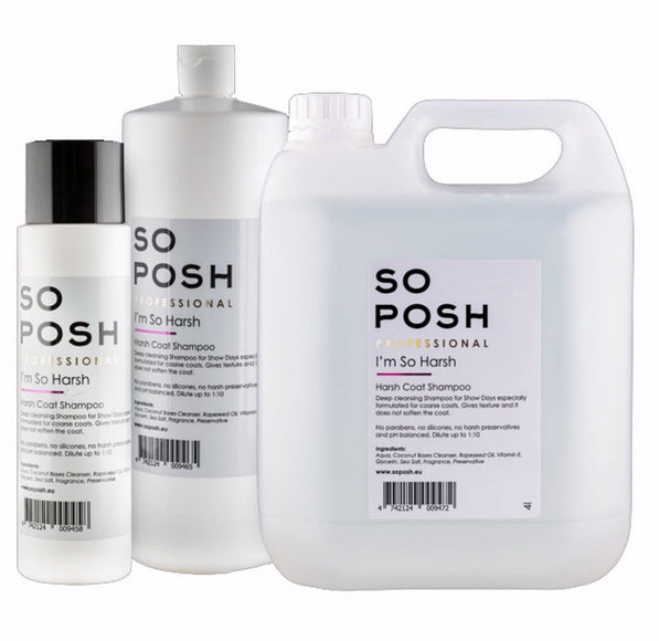 So Posh I’m So Harsh Harsh Coat Shampoo – Deep Cleansing Formula, 250ml, Enhances Short Coats
