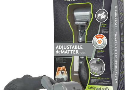 FURminator Adjustable DeMatter – Precision Grooming Tool with Customizable Blade for Long Coats