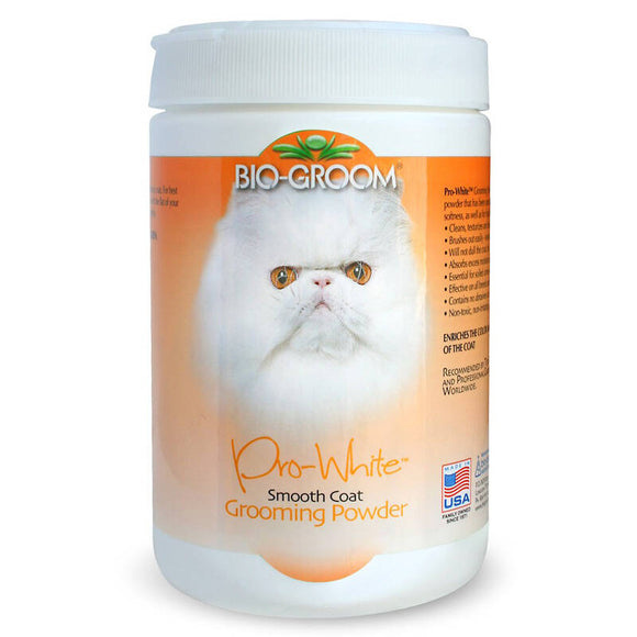 Bio-Groom Pro-White Smooth Coat Powder – Whitening Formula for Soft Fur, 170g