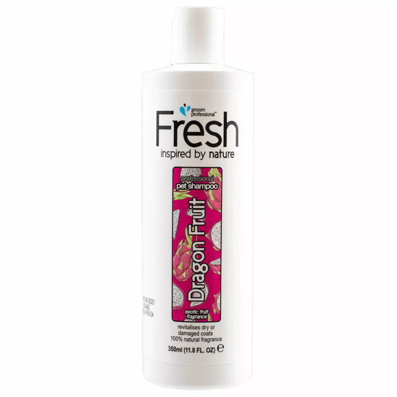 Groom Professional Fresh Dragon Fruit Shampoo – SLS-Free Regenerating Formula for Dry, Damaged Coats, 350ml