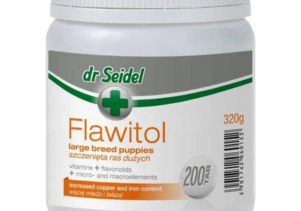 Dr Seidel Flawitol Supplement Tablets – Large Breed Puppy Growth Support, 200 Count