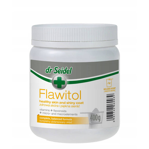 Dr Seidel Flawitol Skin & Coat Supplement – 400g, Supports Healthy Fur and Skin