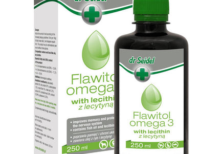 Dr Seidel Flawitol Omega 3 with Lecithin – Liquid Supplement, Immunity and Brain Health Support, 250ml