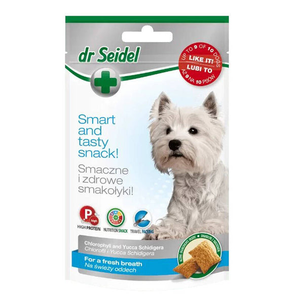 Dr. Seidel Fresh Breath Dental Treats – 90g, Natural Formula with Breath-Freshening Herbs