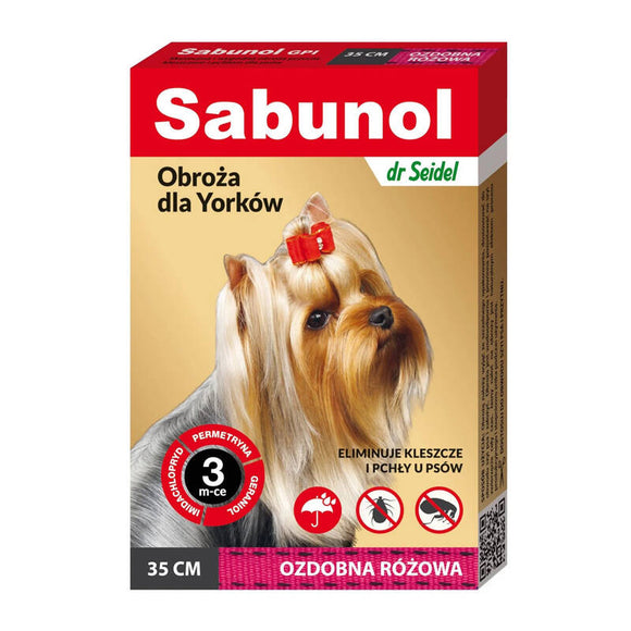Sabunol GPI Decorative Anti-Flea and Tick Collar, Red, 50cm – Long-Lasting Protection