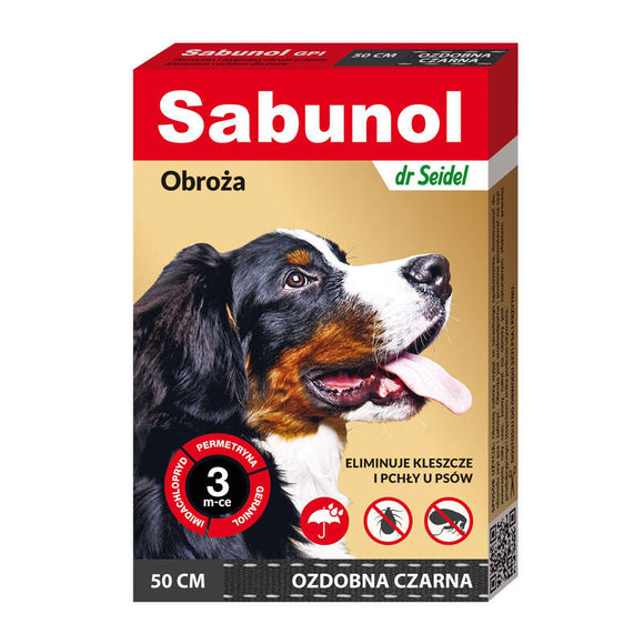 Sabunol GPI Decorative Anti-Flea and Tick Collar, Red, 50cm – Long-Lasting Protection