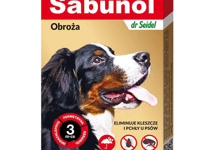 Sabunol GPI Decorative Anti-Flea and Tick Collar, Red, 50cm – Long-Lasting Protection