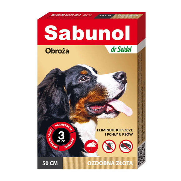Sabunol GPI Decorative Anti-Flea and Tick Collar, Red, 50cm – Long-Lasting Protection
