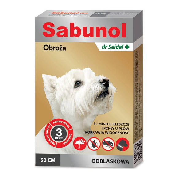 Sabunol GPI Decorative Anti-Flea and Tick Collar, Red, 50cm – Long-Lasting Protection