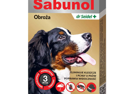 Sabunol GPI Decorative Anti-Flea and Tick Collar, Red, 50cm – Long-Lasting Protection