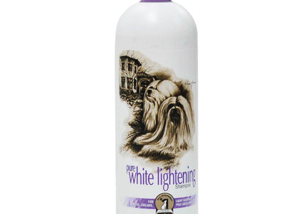 1 All Systems Pure White Lightening Shampoo – Brightening Formula for Light-Colored Coats, 473ml
