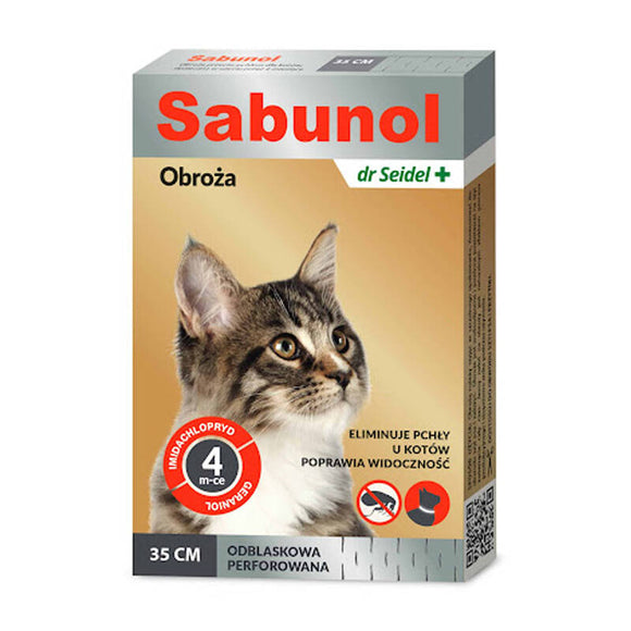Sabunol Flea and Tick Protection Collar – Red, 35cm, Long-Lasting Pest Defense
