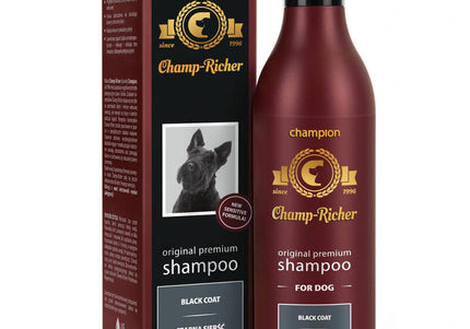 Dermapharm Champ-Richer Black Coat Shampoo Concentrate 1:5, 250ml – Enhances Dark Fur Shine