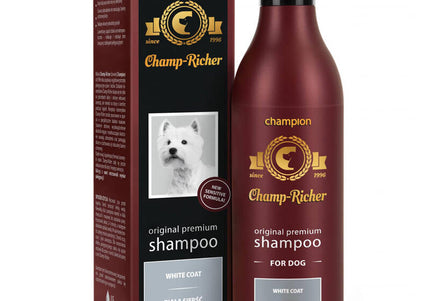 Dermapharm Champ-Richer Whitening Shampoo – Concentrated Formula 1:5, 250ml, Brightens Light Coats