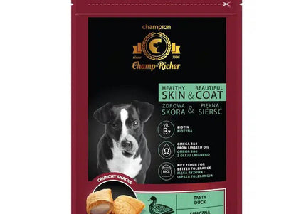 Dermapharm Champ-Richer Duck Treats – Skin-Nourishing Snack, Promotes Healthy Coat, 90g