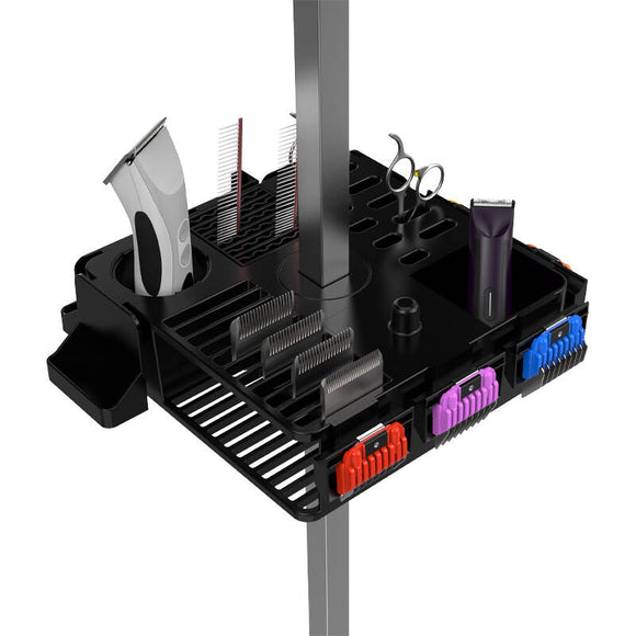 Shernbao Tool Station Pro Groomer's Storage Caddy – Black, Professional Grooming Toolbox Organizer