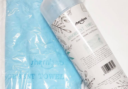 Shernbao Absorbing Towel Blue – Highly Absorbent Foam, Large 66x43cm, Quick-Dry Design