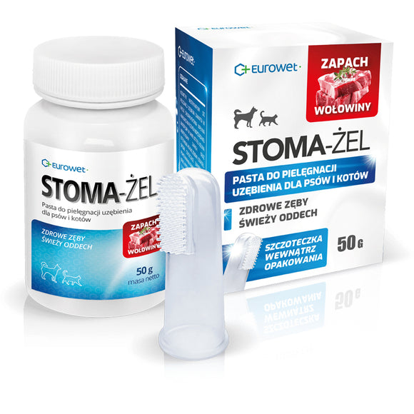 Eurowet Stoma-Gel Toothpaste 50g with Toothbrush – Gentle Cleaning and Fresh Breath Formula