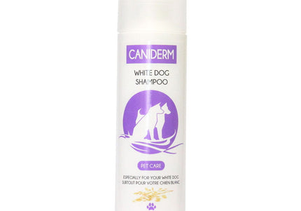 Caniderm White Coat Dog Shampoo – Brightening Formula, 220ml, Gentle Cleansing