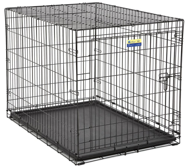 MidWest ConTour 842 Cage – Black Metal Kennel with Plastic Floor, Spacious and Durable Design