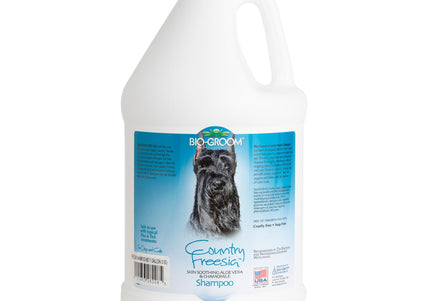 Bio-Groom Country Freesia Aloe Vera & Chamomile Shampoo – Cleansing, Moisturizing, Soothing Formula, 3.8L