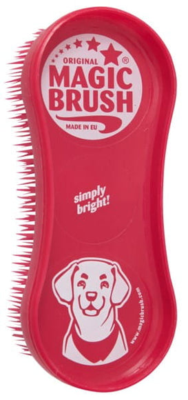 Magic Brush - szczotka do pielęgnacji psów, idealna do kąpieli, kolor czerwony