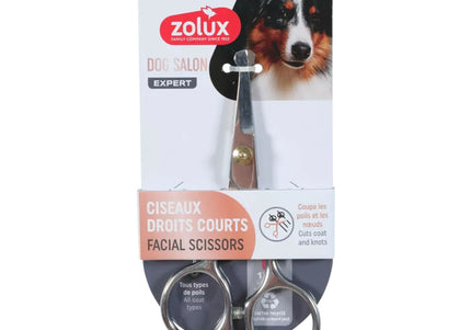 Zolux Straight Grooming Scissors – 5 Inch, Safely Tipped, Precision Cutting Tool