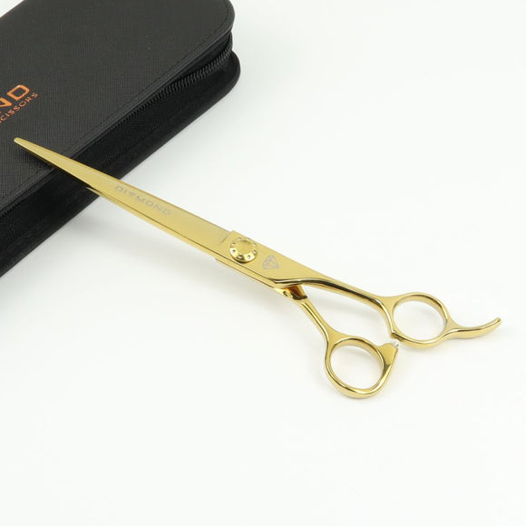 Diamond Professional Straight Grooming Scissors – 7.5 Inch Precision Steel Blades