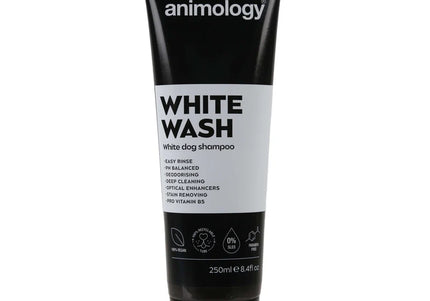 Animology White Wash Shampoo – Brightening Formula for White and Light Coats, 250ml